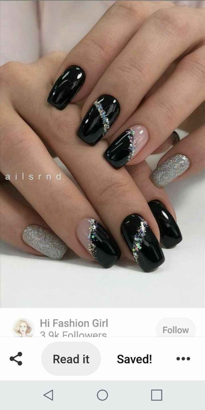 Uñas en color negro - 12