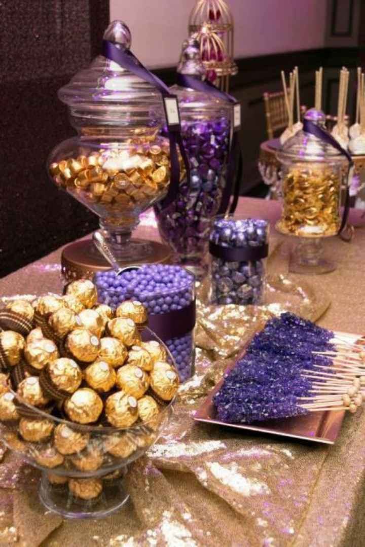 Mesa de dulces en colores oscuros - 2