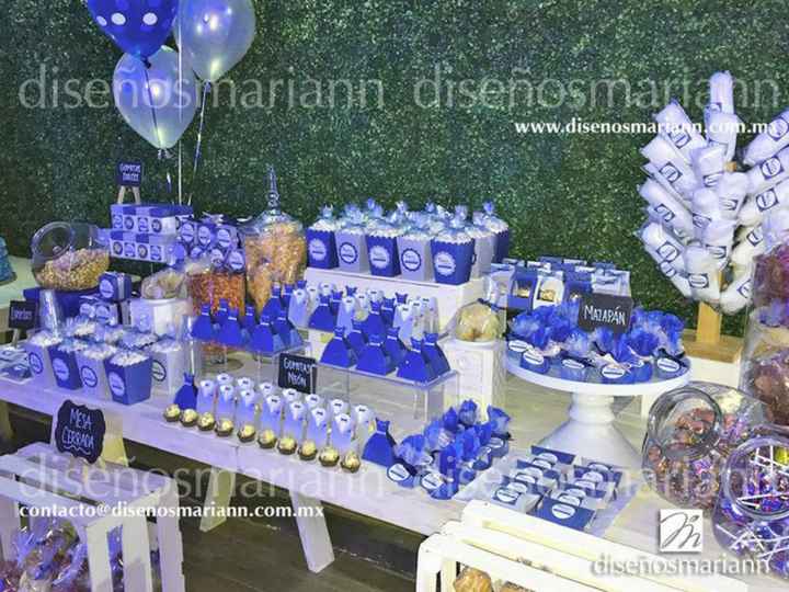 Mesa de dulces en colores oscuros - 6