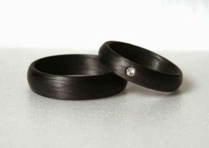 Argollas negra de matrimonio - 1