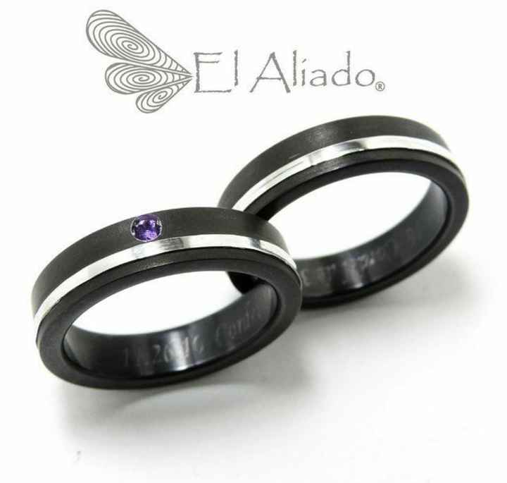 Argollas negra de matrimonio - 4