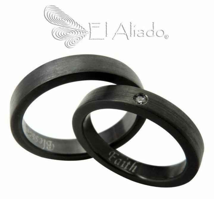 Argollas negra de matrimonio - 7