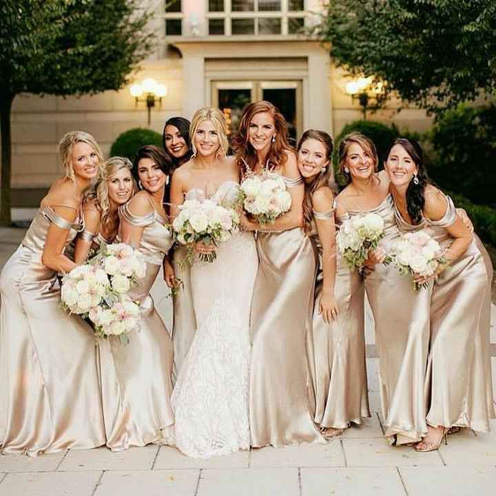Vestidos para damas de honor en dorado - 7