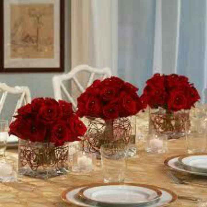 Centros de mesa rojos - 4
