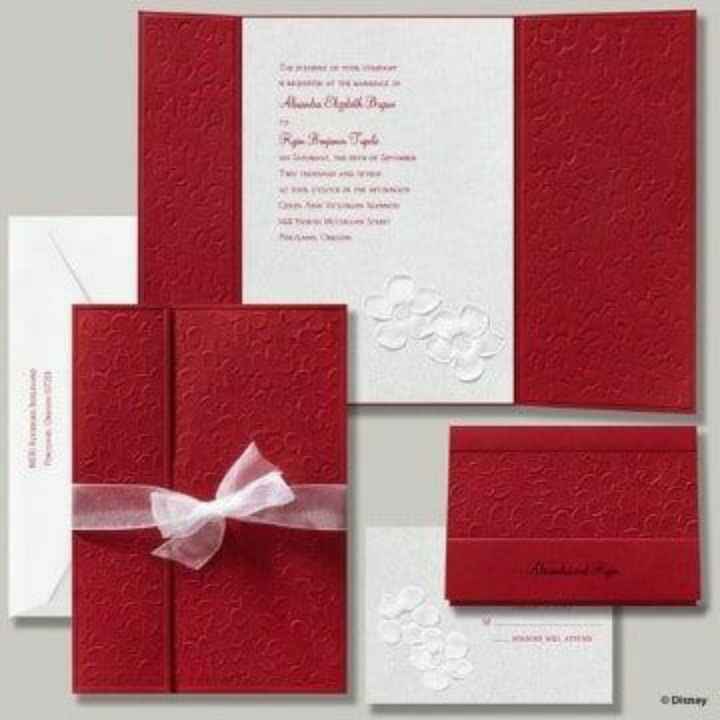 Invitaciones rojo y dorado - 8