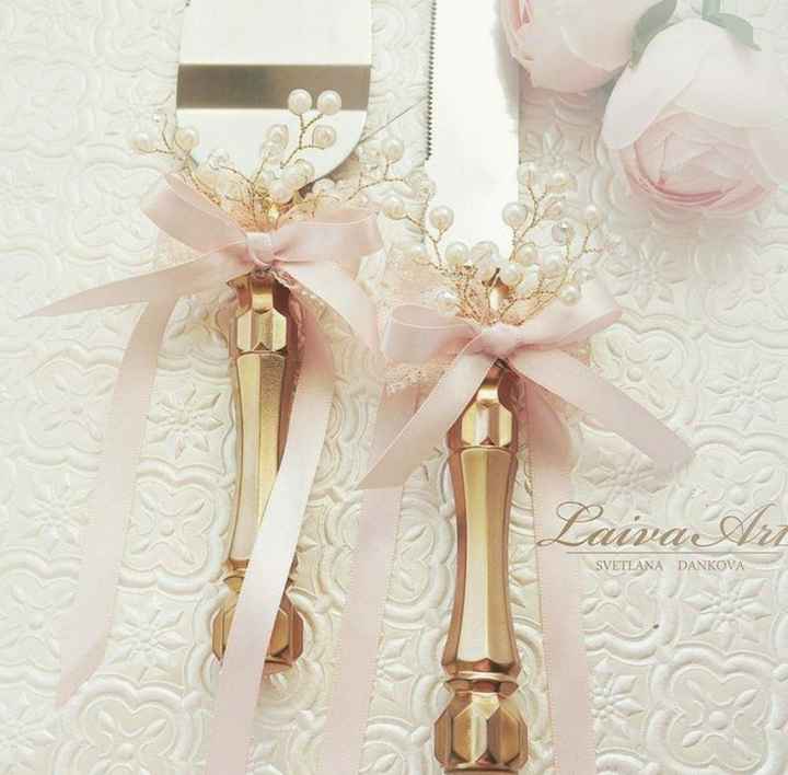 Cuchillo y pala para Pastel - 7