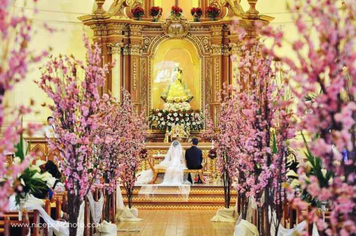 Decoración de iglesia en rosa - 1