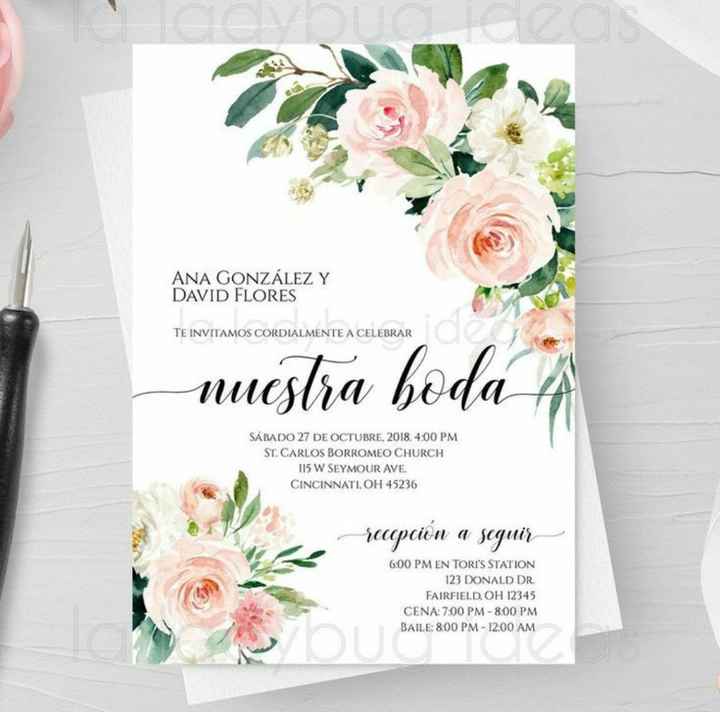 Invitaciones para boda en rosa - 9