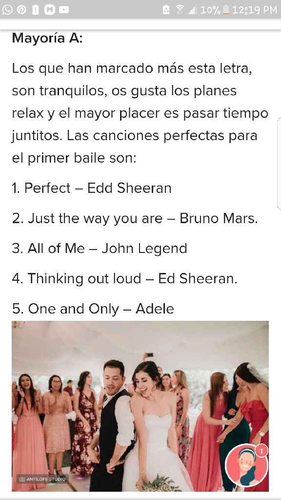 TEST: ¡Descubre la canción perfecta para el primer baile de esposos! - 1