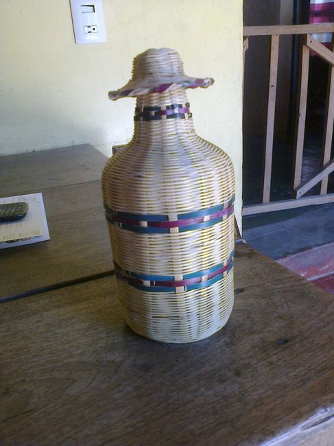 botellas de carrizo