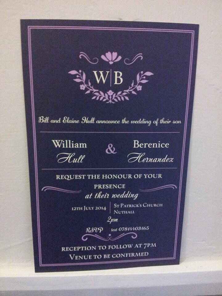Invitacion británica  UK  - 1