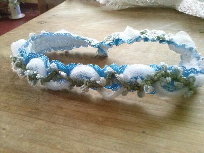 Ya tengo "algo azul"... Mi liguero!