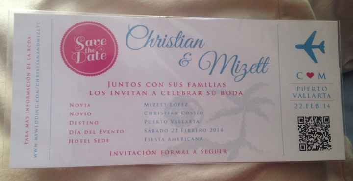 Mi save the date-destination wedding  - 1
