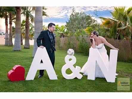 Sesión de fotos con letras luminosas - 2