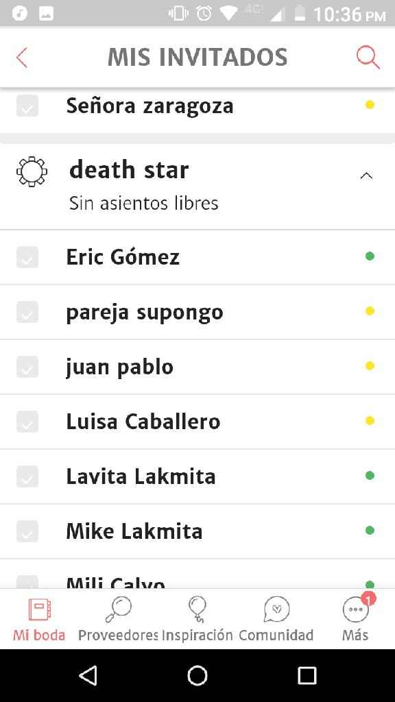 Cómo hacer la lista de invitados aquí en la app - 2