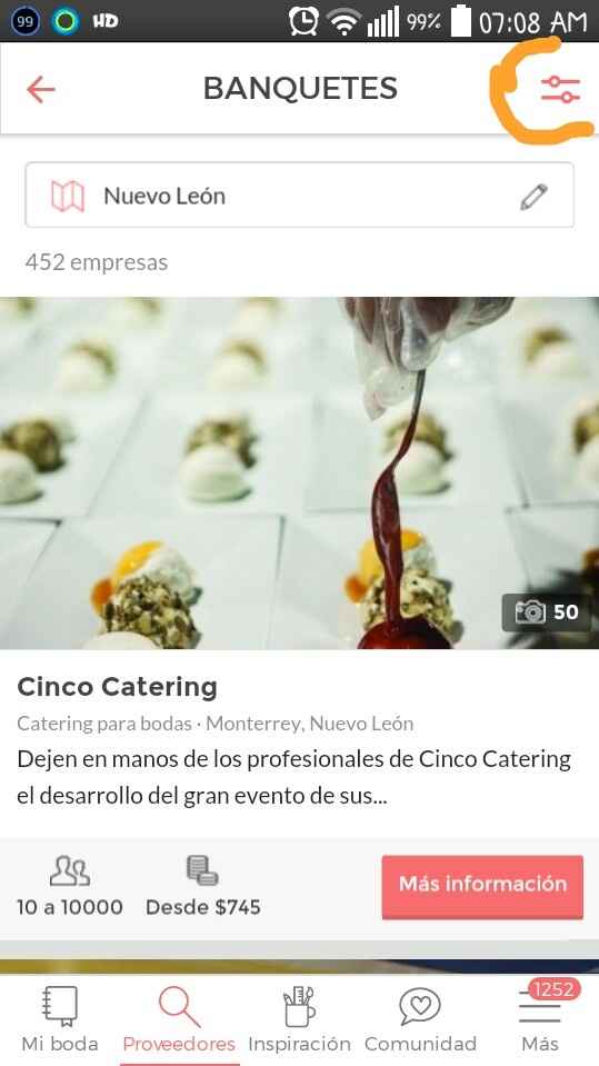 Como buscar proveedores en la app,mini guía - 5