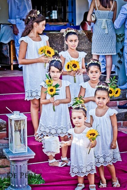 Temática. girasoles:ramo,tocado y boutonniere - 11