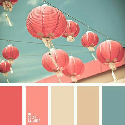 Combinaciones de colores en coral y beige - 11