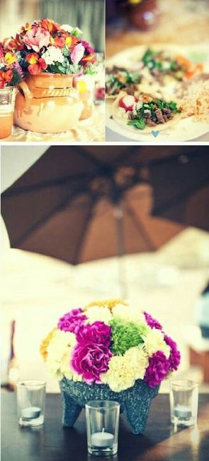 Combinaciones de colores en centros de mesas y color para vestido de damas - 9