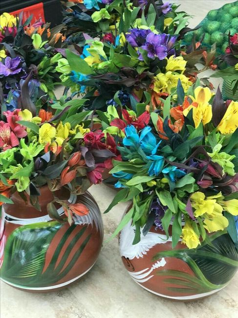 Combinaciones de colores en centros de mesas y color para vestido de damas - 13