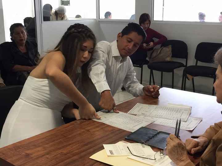 Primer paso..Ceremonia civil!!!