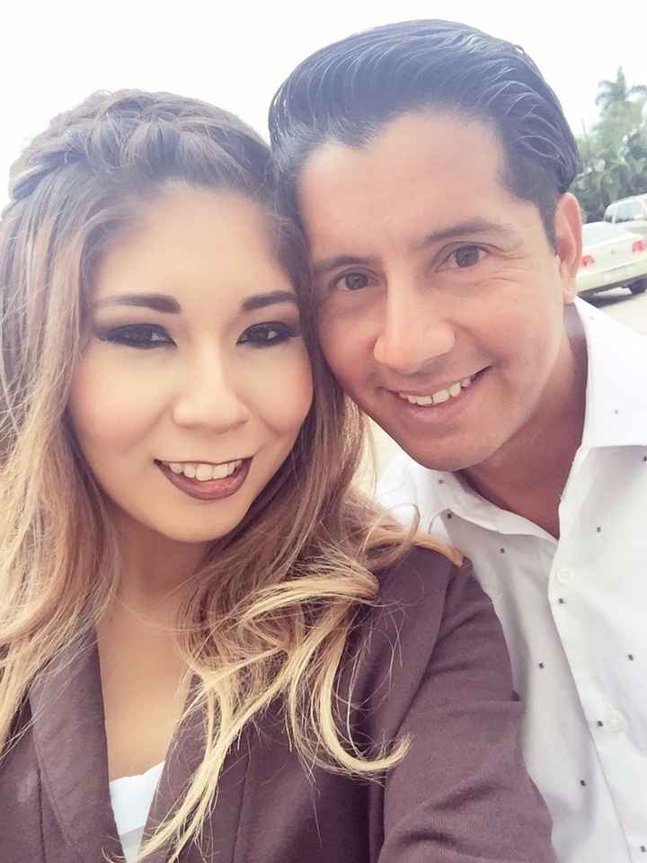 Primera selfie de casados!