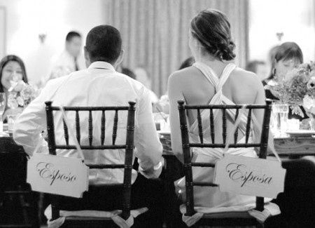 sillas de novios