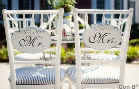 sillas de novios