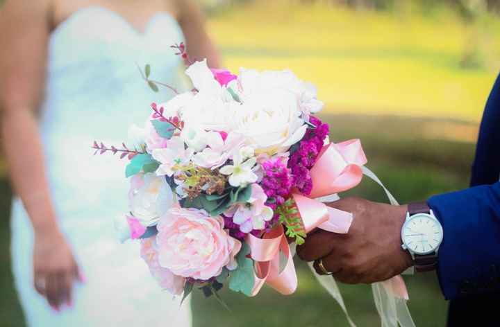  Ramo de novia en flor artificial - 1