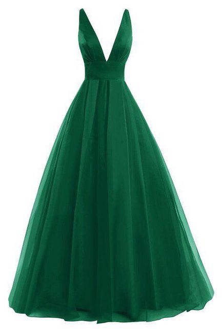 Vestidos para damas verde esmeralda - 1
