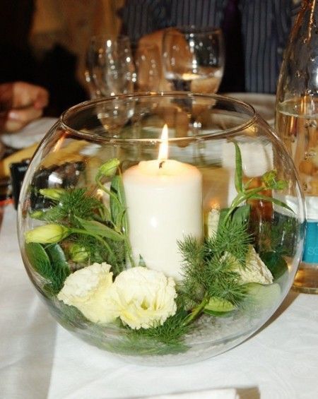 Centros de mesa en peceras🐠 pero sin pez 😂 1