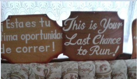 Mi Letrero - esta es tu ultima oportunidad de correr