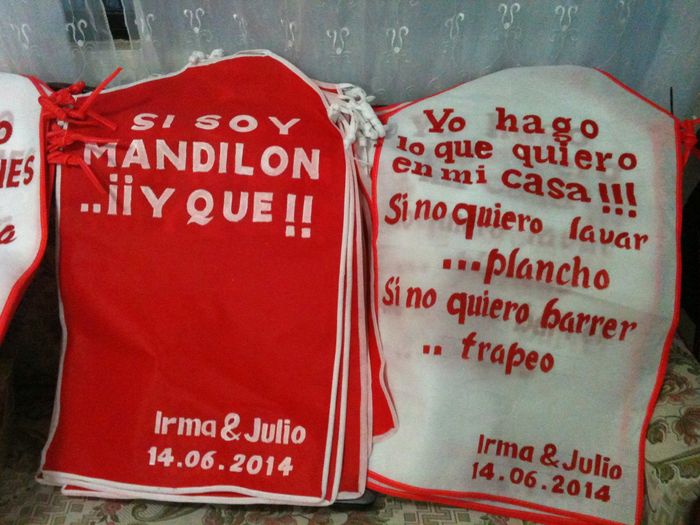 Nuestros Mandiles ya pintados