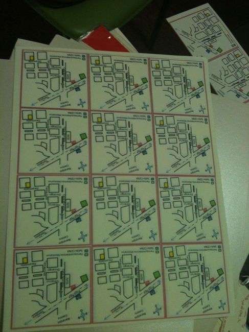 Acercamiento Pases y Croquis de Nuestras Invitaciones DIY
