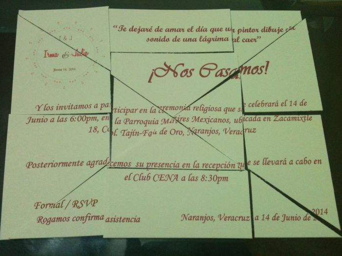 Acercamiento TANGRAM de Nuestras Invitaciones DIY