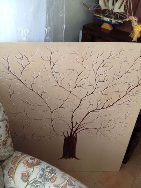 Nuestro Arbol de Huellas en madera