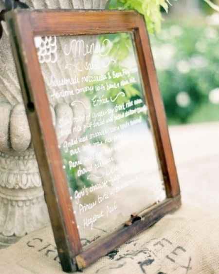 Menu en Vidrio