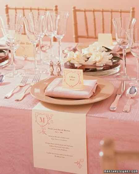 Menu en cada lugar