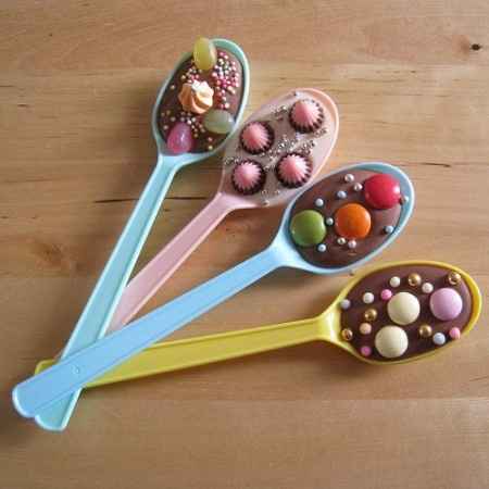Paletas de Chocolate en Cuchara