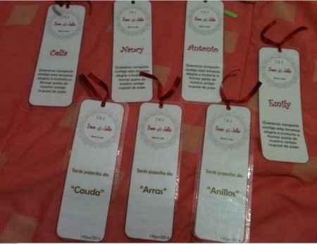 Separador como invitación para mis pajes