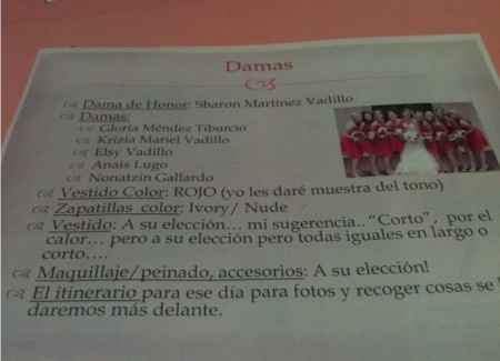 Las invitaciones de mis damas