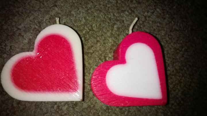 Regalos de agradecimiento para damas: velas de corazon
