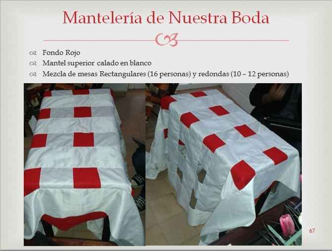 Manteleria de nuestra boda