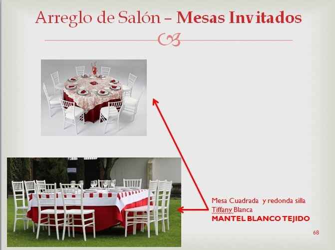 Nuestras Mesas rectangulares y redondas con sillas tiffany
