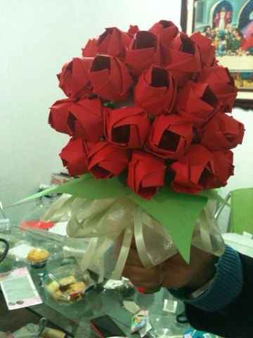 Mi Faboloso Ramo de Origami para Aventar hecho por mi Cielo