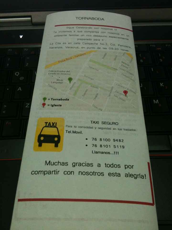 Nuestro Triptico de Bienvenida a Nuestra Boda 