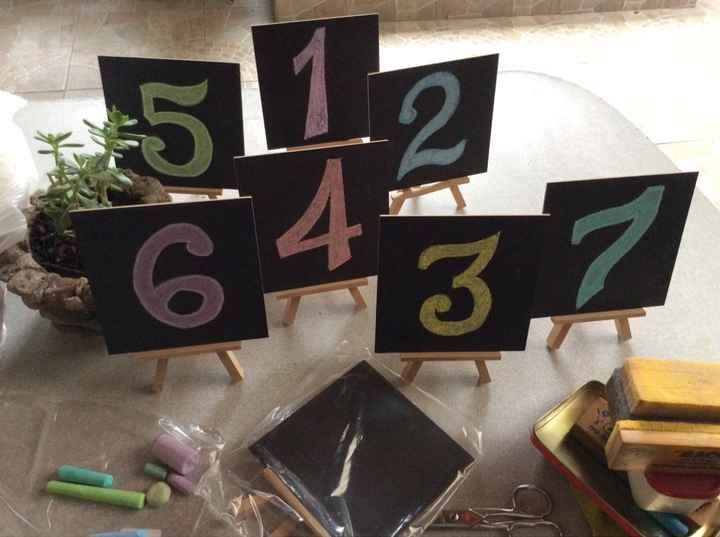 Numeros de mesa diy - 1