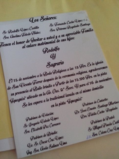 Está mi invitación. y la cual. es?  - 2