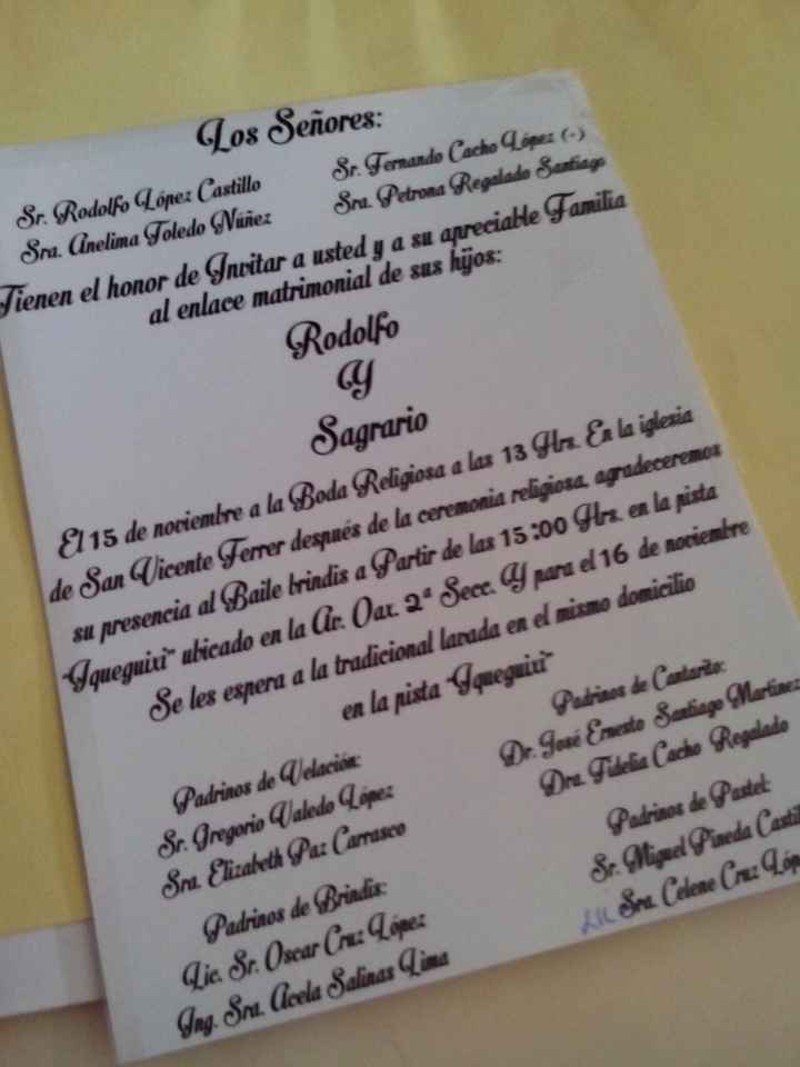 Está mi invitación. y la cual. es?  - 2