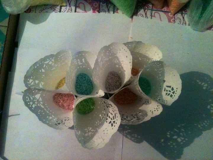 Arroz de colores pastel , idea vintage - 1